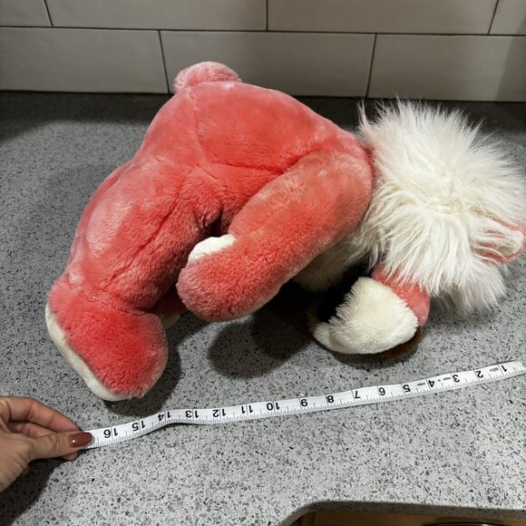 Rare Hard To Find Vintage 24K Polar Puff Playtalkin' Zollie Puppet Pink Lion - Picture 2 of 9